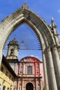 Arch of the San Francisco parish in Uruapan, michoacan, mexico I