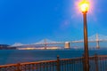 San Francisco Pier 7 sunset in California Royalty Free Stock Photo