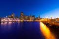 San Francisco Pier 7 sunset in California Royalty Free Stock Photo