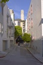 San Francisco residential neighborhood California. Royalty Free Stock Photo