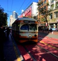 San Francisco`s beautiful, colorful PCC streetcar built for Cleveland, 1.