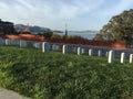 National Cemetery, Presidio San Francisco, peacefully overlooking the Golden Gate Bridge, 1. Royalty Free Stock Photo