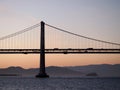 San Francisco side of Bay Bridge at dawn
