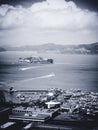 San Francisco skyline with Alcatraz Royalty Free Stock Photo