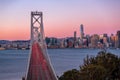 San Francisco skyline and Bay Bridge Royalty Free Stock Photo