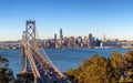 San Francisco skyline and Bay Bridge Royalty Free Stock Photo