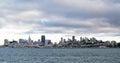 San Francisco skyline in a cloudy day Royalty Free Stock Photo