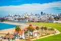 San Francisco skyline with Crissy Field, California, USA Royalty Free Stock Photo