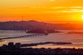 The San Francisco Skyline at Dusk Royalty Free Stock Photo