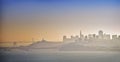 San Francisco Skyline in Fog, California