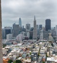 San Francisco skyline framed by Coit Tower Architecture Royalty Free Stock Photo