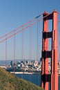 San Francisco skyline and the Golden Gate Bridge. Royalty Free Stock Photo