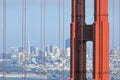 San Francisco skyline through Golden Gate Royalty Free Stock Photo