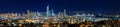San Francisco skyline night panorama with city lights, the Bay B Royalty Free Stock Photo