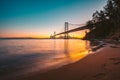 San Francisco skyline with Oakland Bay Bridge at twilight, California, USA Royalty Free Stock Photo