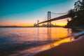 San Francisco skyline with Oakland Bay Bridge at twilight, California, USA Royalty Free Stock Photo