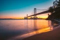 San Francisco skyline with Oakland Bay Bridge at twilight, California, USA Royalty Free Stock Photo