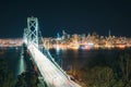 San Francisco skyline with Oakland Bay Bridge in twilight, California, USA Royalty Free Stock Photo