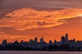 San Francisco skyline sunrise Royalty Free Stock Photo