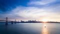 San Francisco Skyline at Sunset Royalty Free Stock Photo