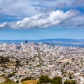 San Francisco skyline from Twin Peaks in California Royalty Free Stock Photo