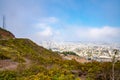 San Francisco skyline view from the twin peaks in California. Royalty Free Stock Photo