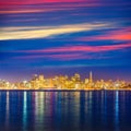 San Francisco sunset skyline California bay water reflection Royalty Free Stock Photo