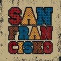 San-francisco t-shirts, T-shirt inscription, typography graphic design emblem