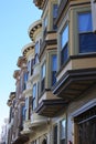 San Francisco Telegraph Hill Victorian Row Houses Royalty Free Stock Photo