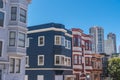 San Francisco, typical houses Royalty Free Stock Photo