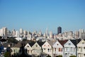 Famous Painted Ladies on Alamo Square in San Francisco, California Royalty Free Stock Photo