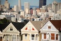 Famous Painted Ladies on Alamo Square in San Francisco, California Royalty Free Stock Photo