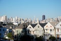 Famous Painted Ladies on Alamo Square in San Francisco, California Royalty Free Stock Photo