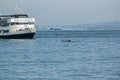 SAN FRANCISCO, UNITED STATES - 30 October 2022: Alcatraz City Cruises boat