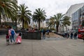 San Francisco, USA - December 10, 2010, Union Square, the gathering place of a major tourist attraction in downtown San Royalty Free Stock Photo