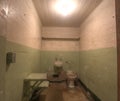 San Francisco, USA - Feb 3, 2022: Alcatraz penitentiary prison cell, San Francisco, California, USA.  The prison cells typically Royalty Free Stock Photo