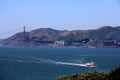 San Francisco, USA, Golden Gate Bridge with sailing boats Royalty Free Stock Photo