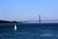 San Francisco, USA, Golden Gate Bridge with sailing boats Royalty Free Stock Photo