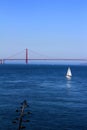 San Francisco, USA, Golden Gate Bridge with sailing boats Royalty Free Stock Photo