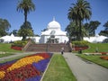 Domes of Conservatory of Flowers, a botanical garden in Golden Gate Park