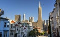 The Transamerica Pyramid in the financial district of downtown San Francisco, California, United States of America, USA Royalty Free Stock Photo