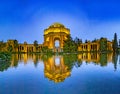 The Palace of Fine Arts in the Marina district by night, San Francisco Royalty Free Stock Photo