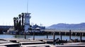 SAN FRANCISCO, USA - OCTOBER 5th, 2014: Pier 39 at Fisherman`s Wharf, Forbes Island in the Bay Royalty Free Stock Photo