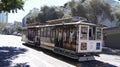 SAN FRANCISCO, USA - OCTOBER 5th, 2014: Street cable car, an iconic mode of transportation in California Royalty Free Stock Photo