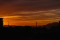 Oakland Bay bridge at sunset in San Francisco Royalty Free Stock Photo