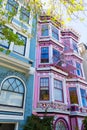 San Francisco Victorian houses in Haight Ashbury California Royalty Free Stock Photo