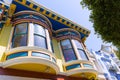 San Francisco Victorian houses in Haight Ashbury California Royalty Free Stock Photo