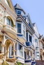 San Francisco Victorian houses in Haight Ashbury California Royalty Free Stock Photo