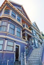 San Francisco Victorian houses in Haight Ashbury California Royalty Free Stock Photo