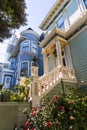 San Francisco Victorian houses near Alamo Square California Royalty Free Stock Photo